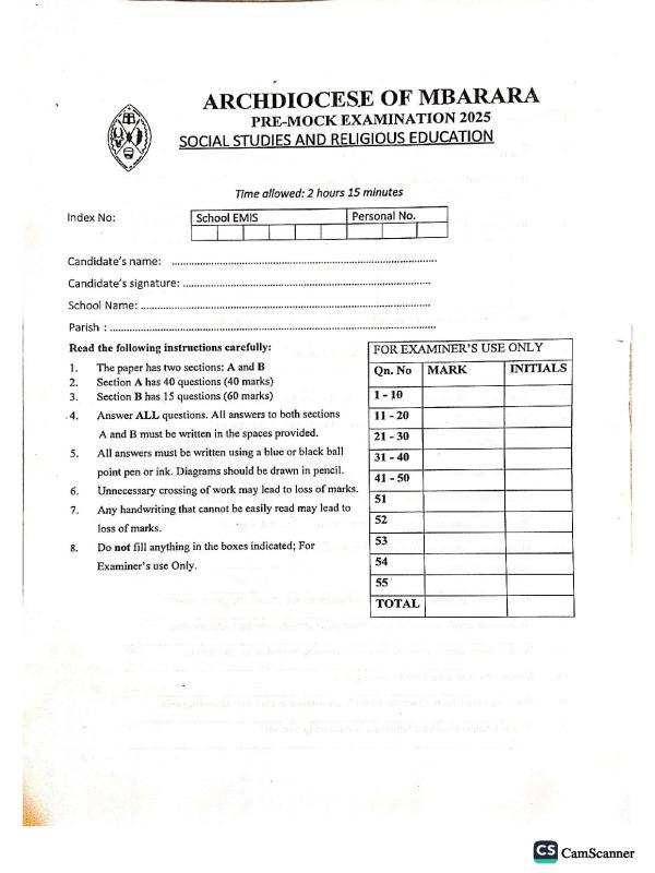 Pre_mock_sst_mbarara