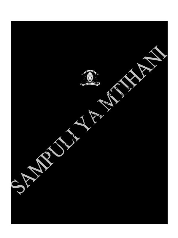 UNEB S6 Kiswahili Sample Paper 2 - 2026 Mock Exam Practice