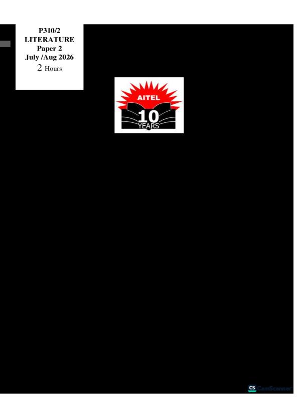 AITEL Senior 5 Literature Paper 2 End of Term II Examination 2026