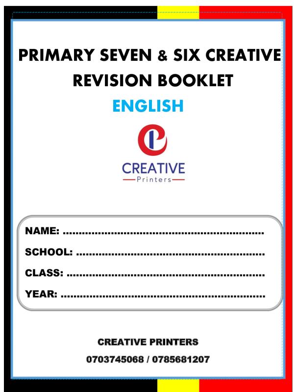 P.6 and P.7 English Revision Booklet