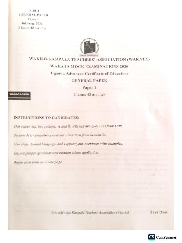 WAKATA Mock General Paper Examination 2026