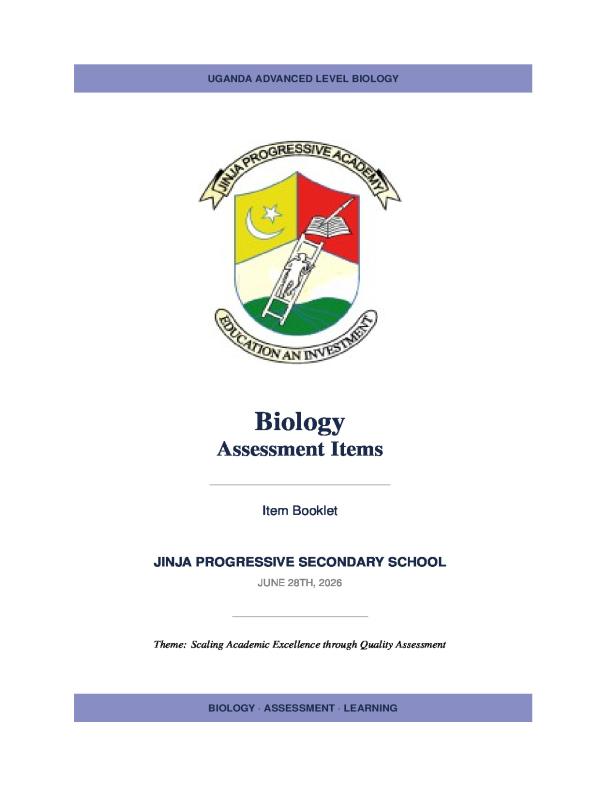 A Level CBC Biology JIPRA Seminar Items - Uganda Curriculum