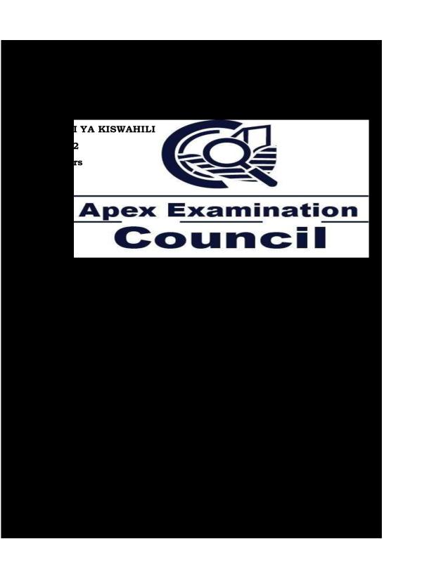 APEX Mock Exams Paper 2 - UCE Kiswahili